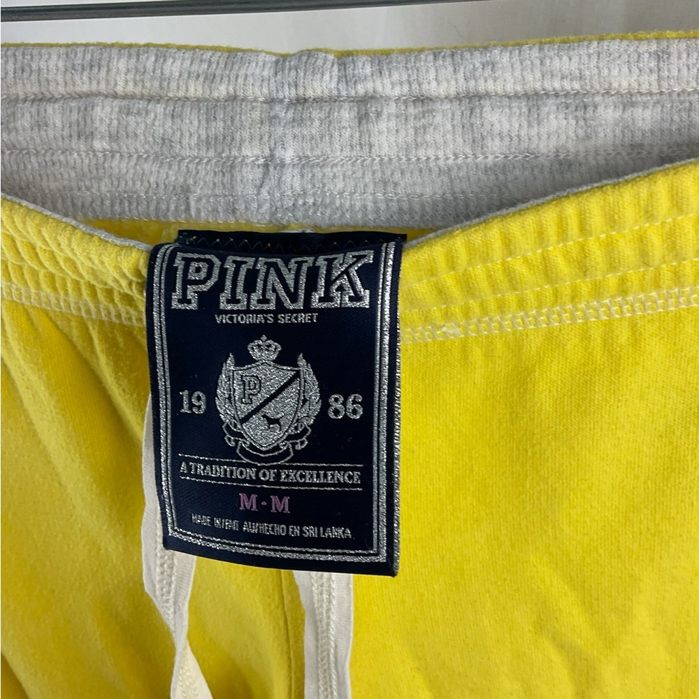 PINK Victoria's Secret Yellow  Joggers with Peace Sign - Picture 7 of 11